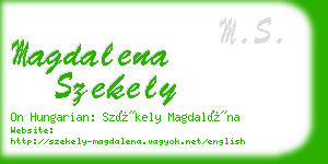 magdalena szekely business card